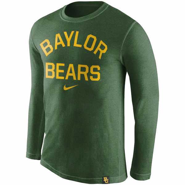 Baylor Bears Nike Conviction Long Sleeve Tri-Blend WEM T-Shirt - Heather Green,We sell and wholesale Baylor Bears Nike Conviction Long Sleeve Tri-Blend WEM T-Shirt - Heather Green on line form chian!